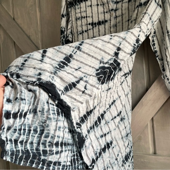 Navy Tie‎ Dye Fairy Hem Tunic whimsical boho handkerchief Whimsigoth XL - Picture 12 of 14